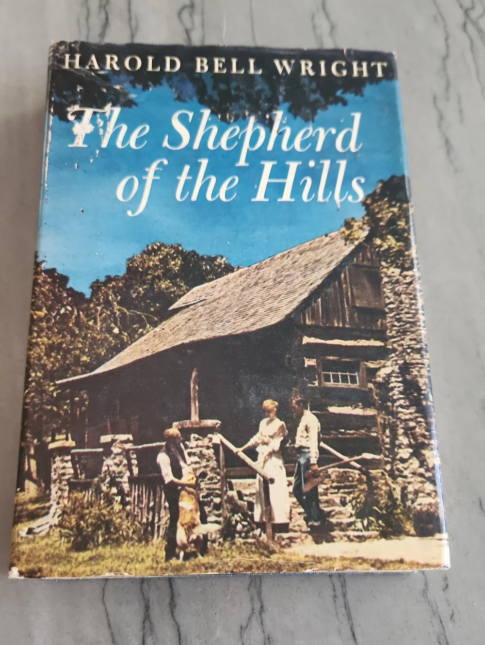 The Shepherd of the Hills Wall Art - Blue Rustic Cabin Print